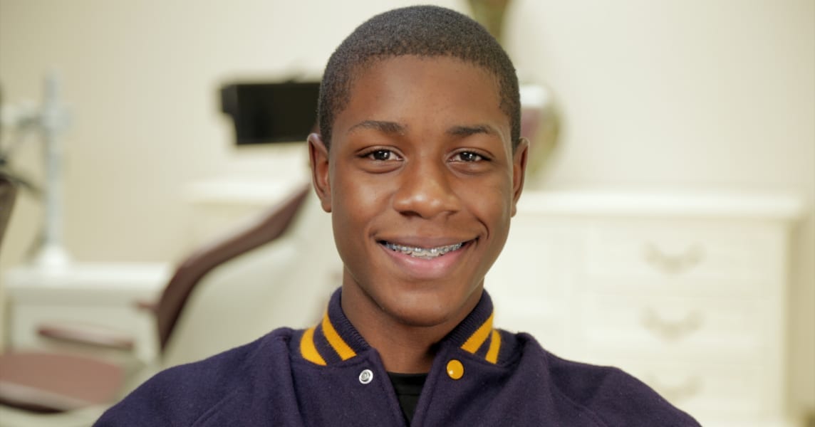 Irvin the braces patient in Metairie, LA