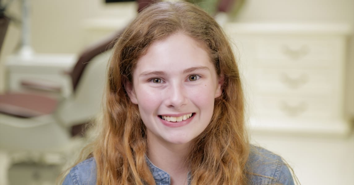 Sophie the braces patient in Metairie, LA