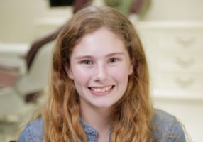 Sophie the braces patient in Metairie, LA